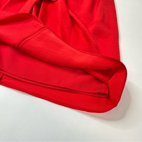 Bcbgmaxazria Palais Red Bow Pleated One Shoulder Sexy Silky Crepe Mini Dress - Picture 10 of 15